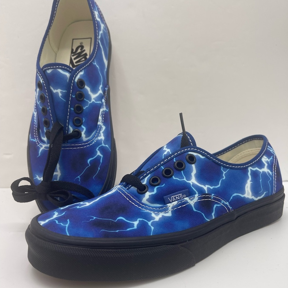 Vans Men’s Authentic (Lightning) Black/Blue Sneakers 
VN0A5H78QFT Electric Blue - Picture 16 of 16